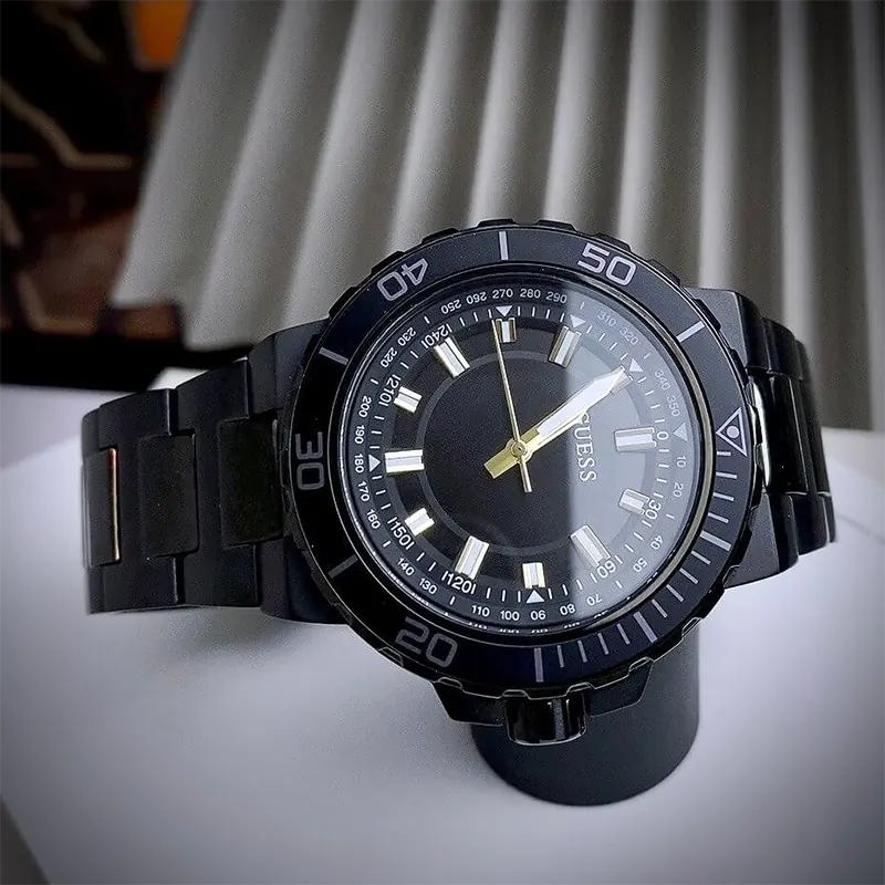 Guess Track Black Dial Quartz Men's Watch- GW0426G3